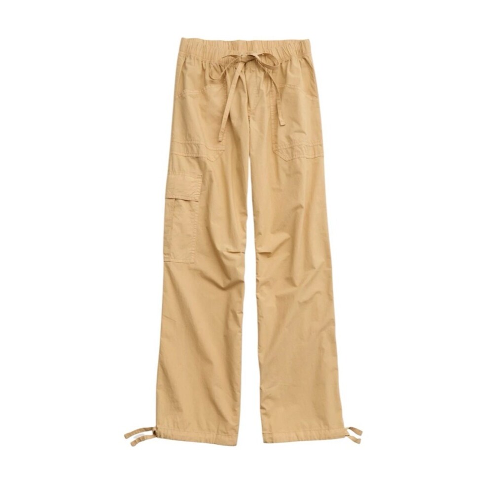 Aerie Avenue Cargo Pant Baggy NEW Khaki Medium Skater Pant Jogger 100% Cotton - Picture 1 of 10